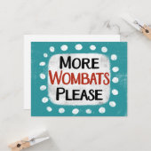 その他のウォンバットはグリーティングカード カード (正面/裏面インサイチュ)