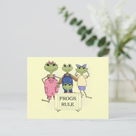 その他のカエルTシャツとギフト ポストカード (スタンド正面)