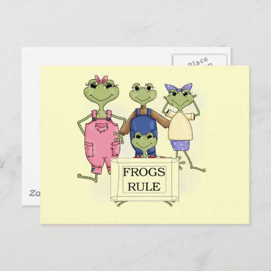 その他のカエルTシャツとギフト ポストカード (正面/裏面)