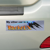 その他のカーロケットX (青) バンパーステッカー (車上)