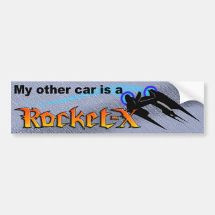 その他のカーロケットX (青) バンパーステッカー