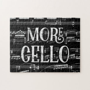 その他のチェロChalkboard -白黒音楽 ジグソーパズル