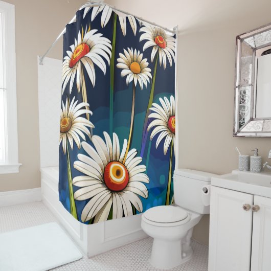 その他のデイジー:フローラおもしろいと喜び シャワーカーテン (インサイチュ)