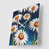 その他のデイジー:フローラおもしろいと喜び スクエア壁時計 (傾斜)