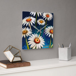 その他のデイジー:フローラおもしろいと喜び スクエア壁時計