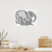 その他のドラゴンカラーリングポスター1 ポスター (キッチン)