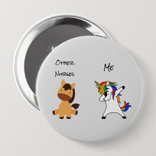 その他のナースユニコーン医療分野病院 缶バッジ (正面&裏面)