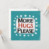 その他のハグPleaseグリーティングカード カード (正面/裏面インサイチュ)