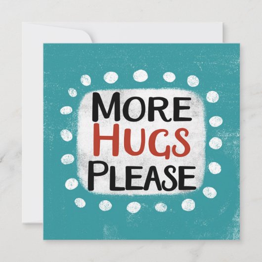 その他のハグPleaseグリーティングカード カード (正面)