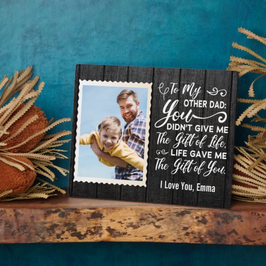 その他のパパへの感謝名前をカスタムすると写真 フォトプラーク (側面)
