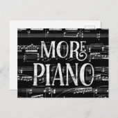 その他のピアノシャルボード – 白黒音楽 ポストカード (正面/裏面)