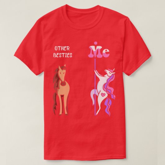 その他のベスティーズ私Tee Unicorn Bestie おもしろい Gift Ide Tシャツ (デザイン正面)