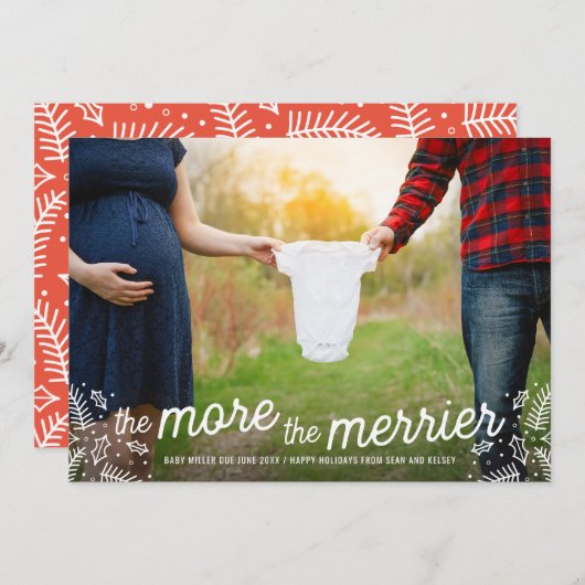 その他のメリー祝日妊娠の発表 シーズンカード (正面/裏面)