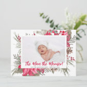 その他のメリーPoinsettia写真クリスマス誕生 案内状 (スタンド正面)