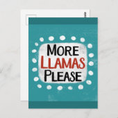 その他のラマはがきをお願い ポストカード (正面/裏面)