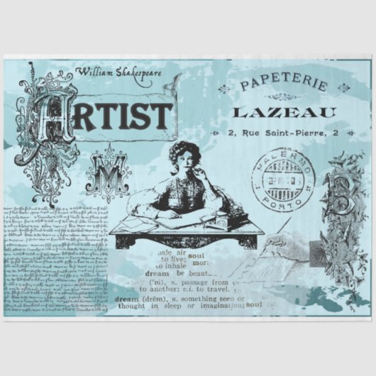 その他のヴィンテージメンフエマシリーズデザイン15 薄葉紙 (正面)