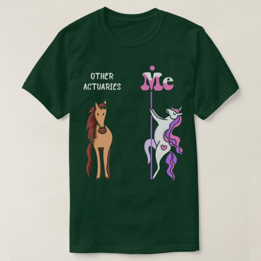 その他の保険計理人私Tee Unicorn保険計理人ギフトおもしろい Tシャツ (デザイン正面)