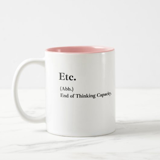 その他の容量の終考え了 – コーヒーマおもしろいグ ツートーンマグカップ (左)