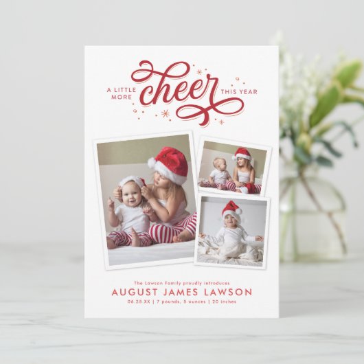 その他の応援クリスマスの誕生のお知らせ シーズンカード (スタンド正面)