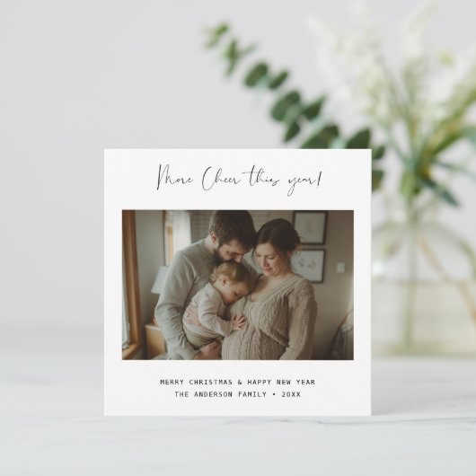 その他の応援クリスマスフォト妊娠のお知らせ シーズンカード (スタンド正面)