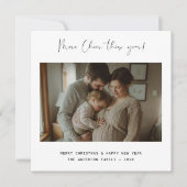 その他の応援クリスマスフォト妊娠のお知らせ シーズンカード (正面)