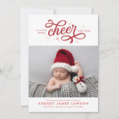 その他の応援クリスマス誕生発表ホリデー シーズンカード (正面)