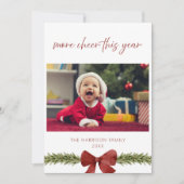 その他の応援今年の新生児クリスマスカード 招待状 (正面)