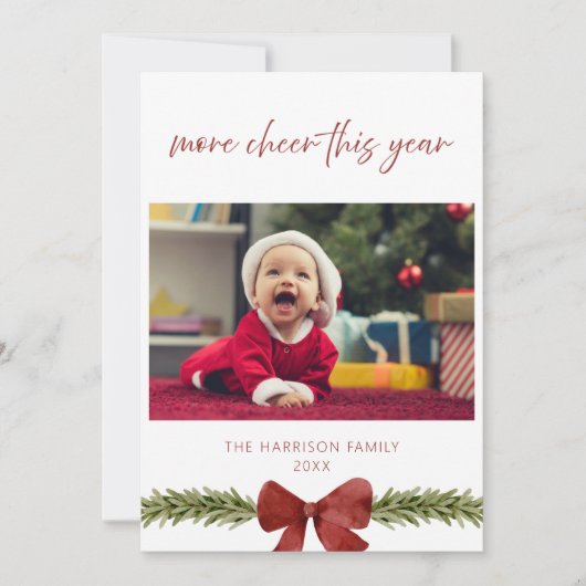 その他の応援今年の新生児クリスマスカード 招待状 (正面)