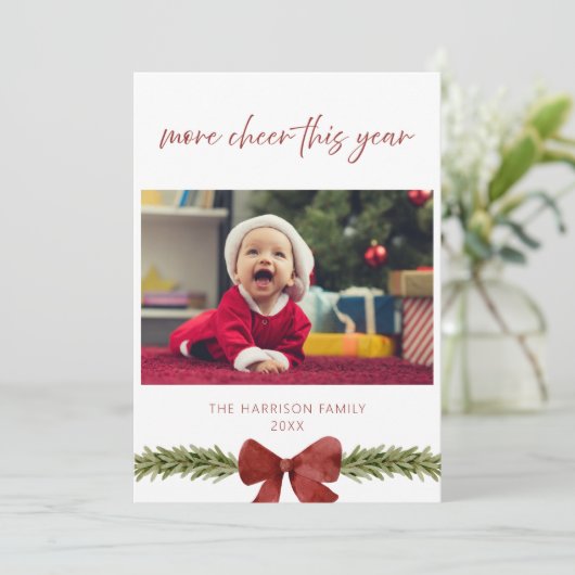 その他の応援今年の新生児クリスマスカード 招待状 (スタンド正面)