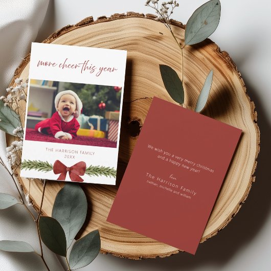 その他の応援今年の新生児クリスマスカード 招待状