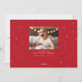 その他の応援2枚の写真クリスマス誕生のお知らせ シーズンカード (裏面)