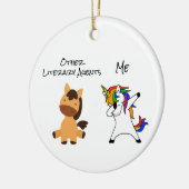 その他の文芸人ユニコーン馬 セラミックオーナメント (左)