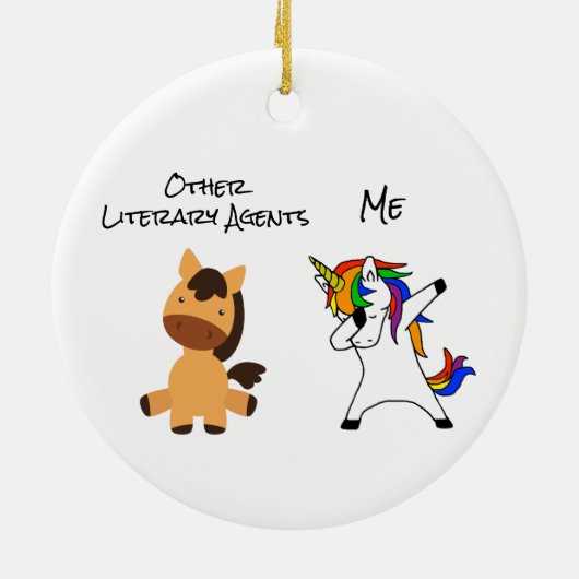 その他の文芸人ユニコーン馬 セラミックオーナメント (裏面)