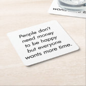 その他の時間紙コースター スクエアペーパーコースター (アングル)