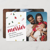 その他の祝日メリーベビー誕生の発表 招待状 (正面/裏面)