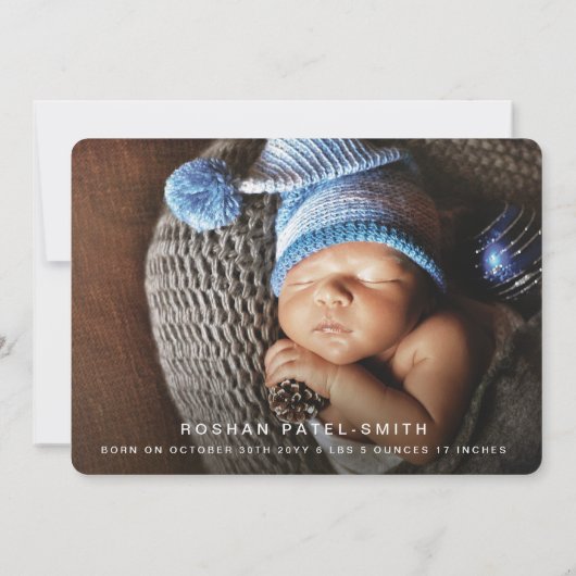 その他の祝日メリーベビー誕生の発表 招待状 (裏面)