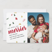 その他の祝日メリーベビー誕生の発表 招待状 (正面)