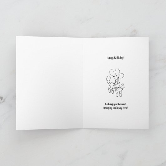 その他の誕生日のライブ長おもしろい誕生日 カード (内部)