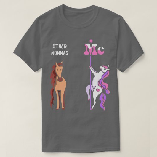 その他の非ナスメイUnicorn非ナギフトおもしろいアイディア Tシャツ (デザイン正面)