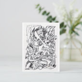 その他の飛行機はこちら、インクスケッチはがき ポストカード (スタンド正面)