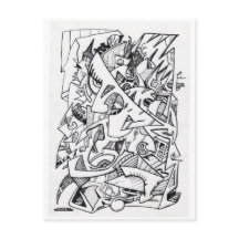 その他の飛行機はこちら、インクスケッチはがき