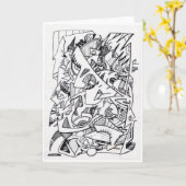 その他の飛行機はこちら、インクスケッチカード カード (黄色い花)