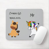 その他の50歳の誕生日ユニコーンホース マウスパッド (マウス)