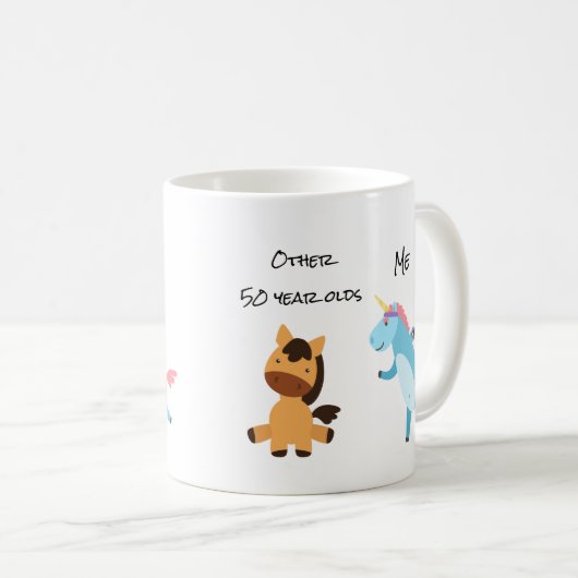 その他の50歳の誕生日ユニコーン走ジョグ コーヒーマグカップ (正面右)