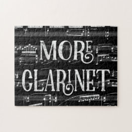 その他のClarinet Chalkboard -白黒音楽 ジグソーパズル