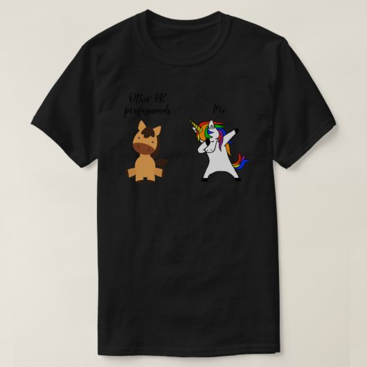 その他のHRプロフェッショナル私はおもしろいUnicorn Clをダビング Tシャツ (デザイン正面)
