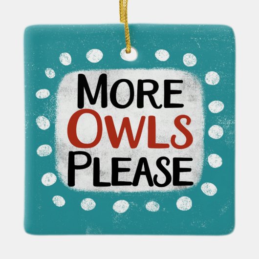 その他のOwlsお願いオーナメント セラミックオーナメント (正面)