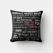 その他パーソナライズされたの「家族のルール」 – あなたの言葉/色 クッション (正面)