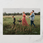 その他、5メリーインチx 7インチフォイルホリデーカード 箔シーズンカード (正面)