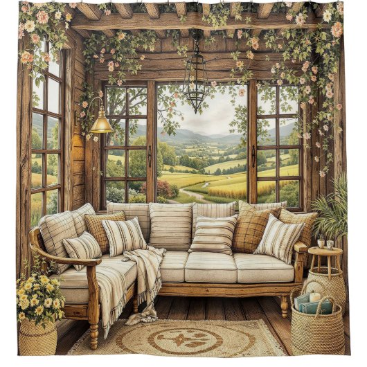 その休暇でシャワーカーテンを付け感じる シャワーカーテン (正面)